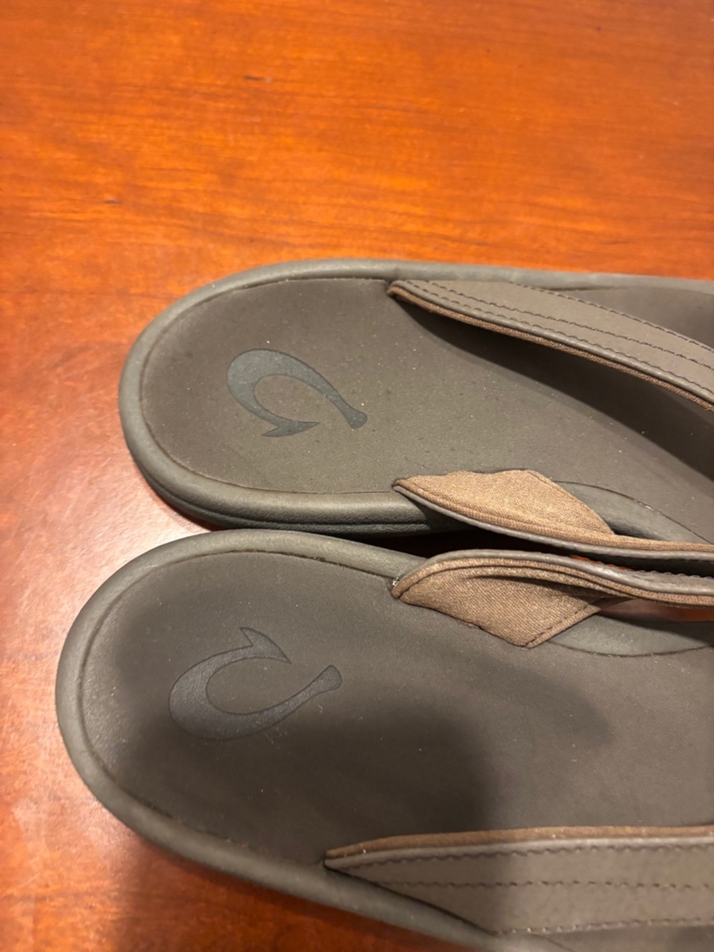 OluKai Women's Ohana Thong Sandals Flip Flops Brown Size 8 - Picture 6 of 8